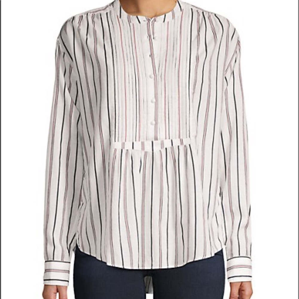 Joie Striped cotton blend top